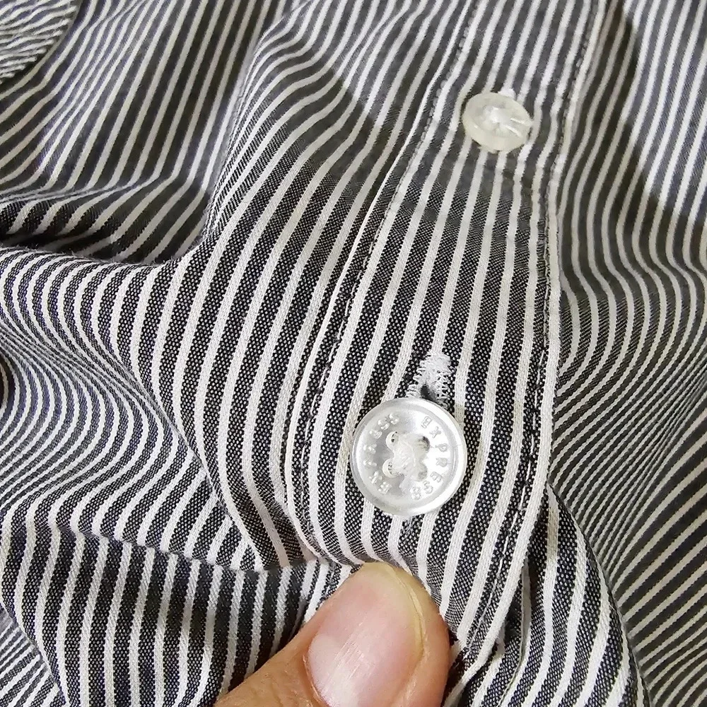 ✨️4/$20. Original Essential Shirt, Button Down Career Wear, Fitted Pin Stripe, M - Picture 12 of 15